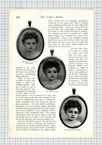 (6345) Miniature Painting Careers For Women Josephine Bullen - c.1905 Article