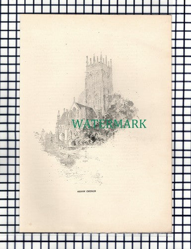 Hedon Church Yorkshire - c.1902 Book Print