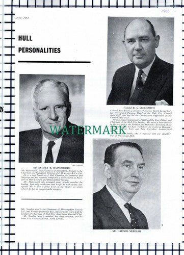 (7908) RA Alec-Smith Horsley Smith Sydney Hainsworth Harold Needler Hull 1965