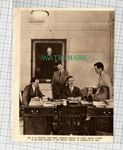C1720) Mr D D Maclean & Sir John Balfour British Embassy Washington - 1951 Clip