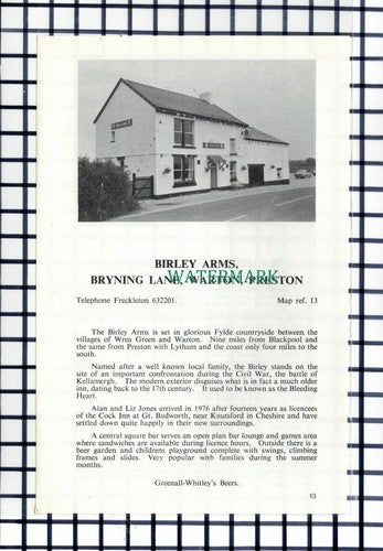 C6445) Bleasdale Moorcock Inn Oakenclough / Birley Arms Warton Preston - Cutting