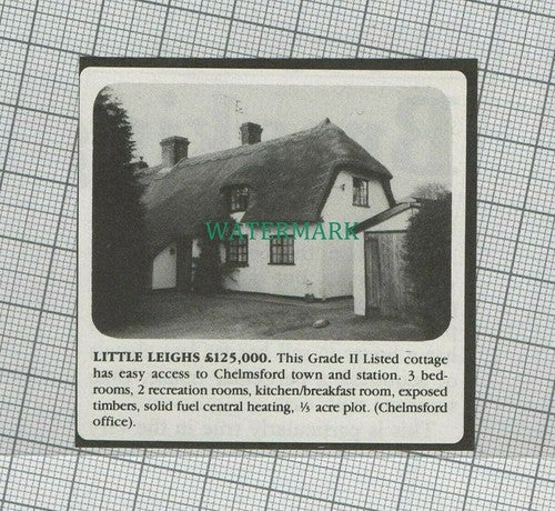 C1678) Little Leighs Cottage Sale Advert - 1987 Clip SMALL!!!