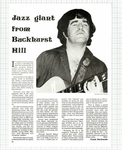 (5977) Esmond Selwyn Jazz Guitarist Buckhurst Hill Essex - c.1983 Article