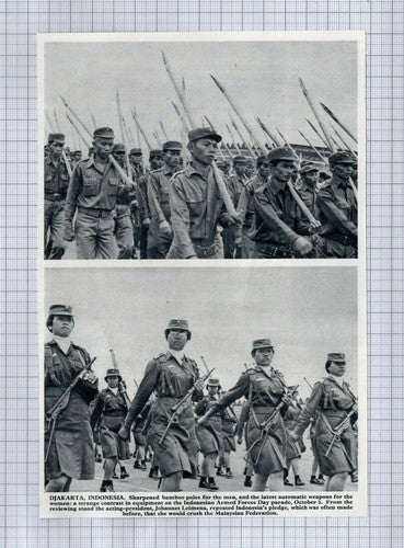 (5253) Djakarta Indonesia Indonesian Armed Forces Day Parade - 1964 Clip