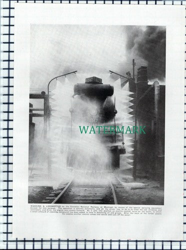 (7227) Canadian National Railway Montreal Locomotive - 1930s Cutting / Print