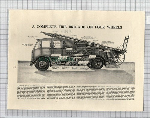 (8578) Messrs W & T Avery Ltd / Merryweather Fire Engine - c.1950s