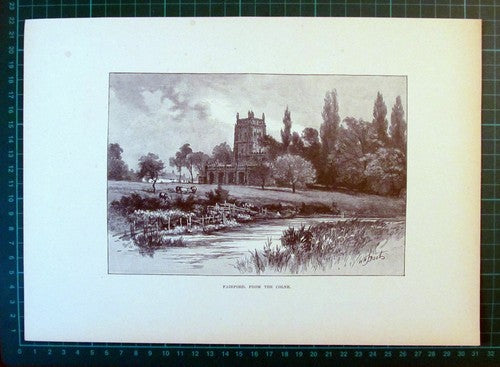 X1036) Fairford Church England - c.1895 Print