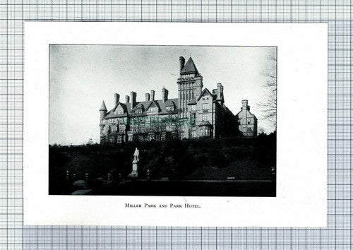 C6438) PRESTON Miller Park And Park Hotel - 1902 Book Print