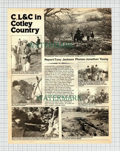 X1865) Chiddingfold Leconfield Cowdray Foxhounds CL&C Hunt - 1982 Article