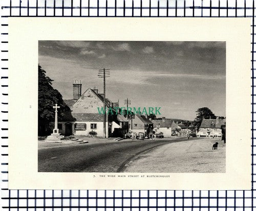 Pendell Farm Surrey / Bletchingley Main Street - 1949 Print / Cutting