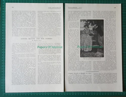 X1371) Louisa Alcott Author Marjory Royce - 1932 Article