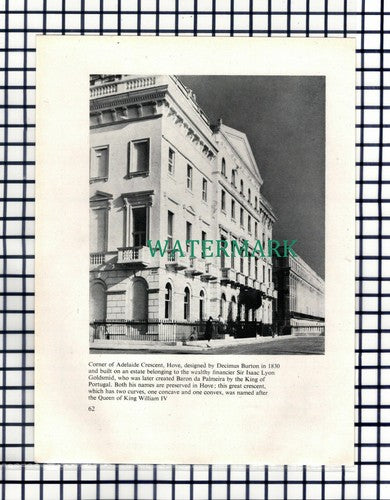Adelaide Crescent Hove Sussex - c.1948 Cutting