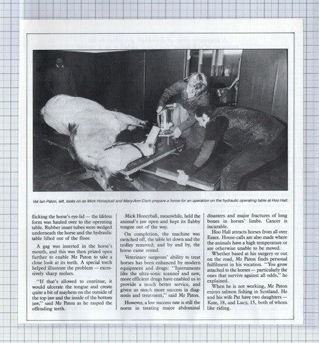 (5575) Rivenhall Horse Surgery Hoo Hall Mick Honeyball Ian Paton - 1987 Clip
