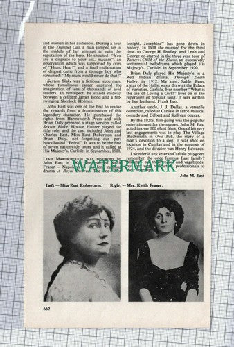 (C681) Carlisle Actors John East Robertson Keith Fraser Leah Marlborough -1979