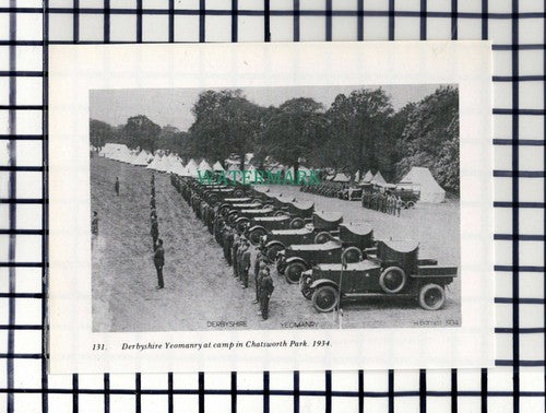 C7269) Derbyshire Yeomanry Chatsworth Park - c.1960s SMALL Cutting