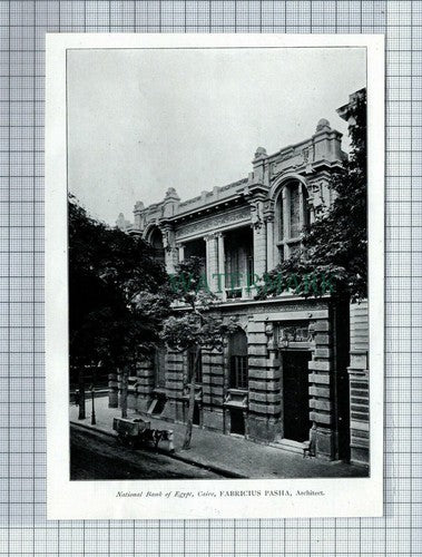 C7582) National Bank Of Egypt Cairo Fabricius Pasha - 1906 Cutting
