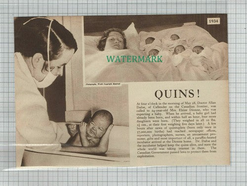 C487) Mrs Elzize Dionne Quins Dr Allan Dafoe Callender - 1938 Clip