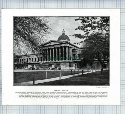 X1899) Blackfriars Bridge London / University College - c.1900 Book Print