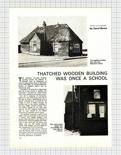 Beaumont School Essex W H Osborne Chota Gur Beaumont Clacton - 1972 Cutting