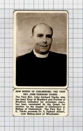 The Very Rev John Gerhard Tiarks Bradford Chelmsford - 1961 Small News Clipping