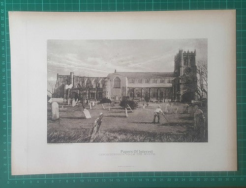 X821) Christchurch Priory - c.1895 Print