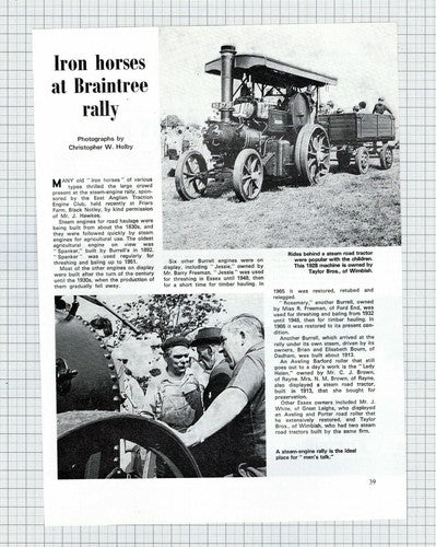 (5451) East Anglian Traction Engine Friars Farm Black Notley Essex Hawkes 1970