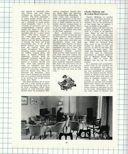 Derek Cable Stowmarket Middle School Concert Band - 1974 Article / Print