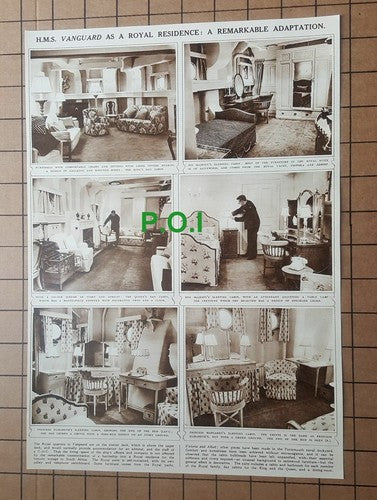 (X202) HMS VANGUARD Royal Quarters - 1957 Clip