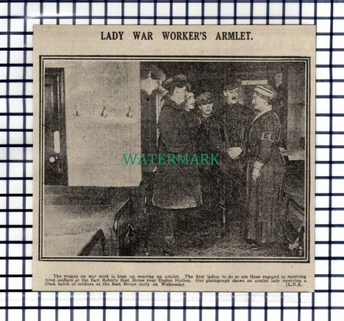 (8262) Earl Roberts Rest House Euston Station - 1916 Cutting