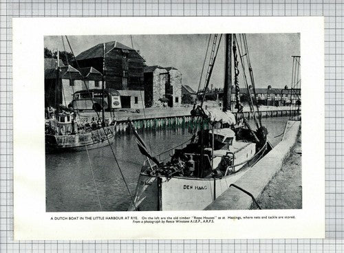 (6615) DEN HAAG Dutch Boat Rye Harbour - 1955 Cutting