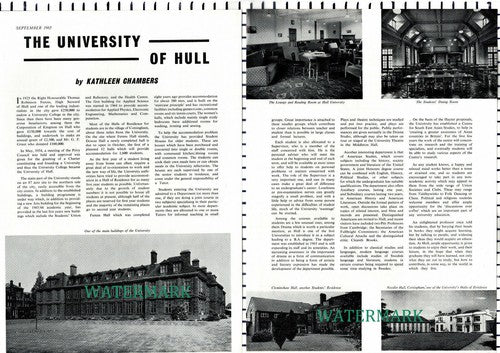 (7611) The University Of Hull - 1965 Article