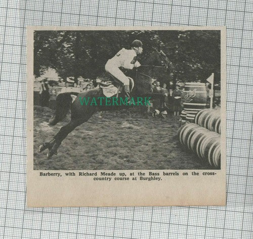 C1454) Richard Meade Horse Jumping on Barberry Burghley - 1969 Clip
