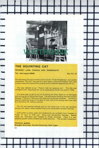 C6828) Square & Compass Huby Kenneth Buchanan / Squinting Cat Pannal Ash Cutting