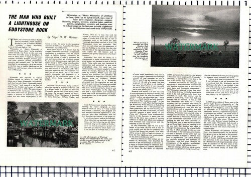 Eddystone Lighthouse Henry Winstanley Littlebury Essex - 1964 Article
