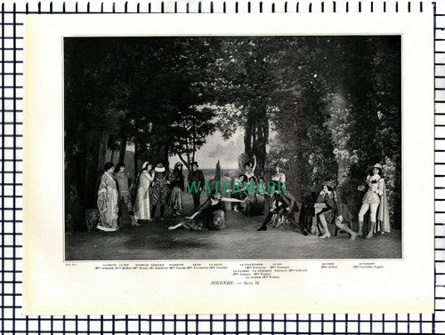 X1592) French Theatre Actors Armand Mellot Dulue Tugny Pascal - 1910 Book Print