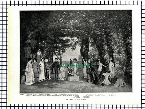 X1594) French Actors Armand Rosny Lampo Ventura Tesseyre - 1910 Book Print