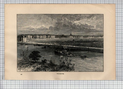 (6520) Weymouth - 1894 Print / Illustration
