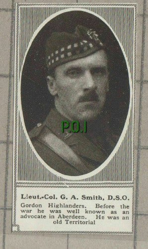 C1541) Lieut Col G A Smith Gordon Highlanders Aberdeen - 1918 Clip SMALL!!