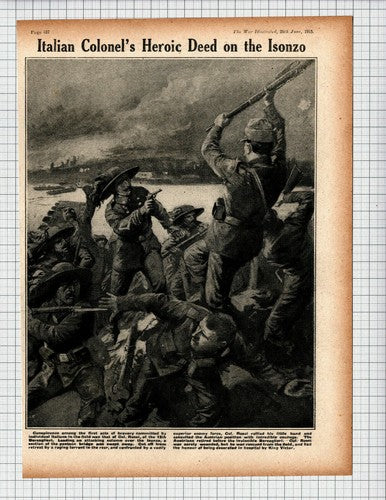 Col Rossi 12th Bersaglieri Isonzo World War 1 Great War - 1915 Clipping / Print