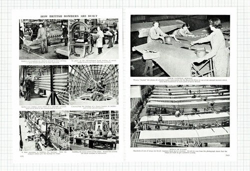 (5925) How British Bomber Planes Are Built World War 2 - 1939 Article