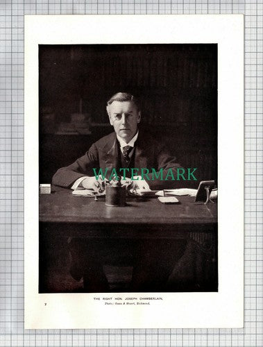 (5552) The Right Hon JOSEPH CHAMBERLAIN - c.1910 Print