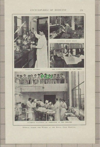C1814) Medical School For Women Royal Free Hospital - c.1915 Clip