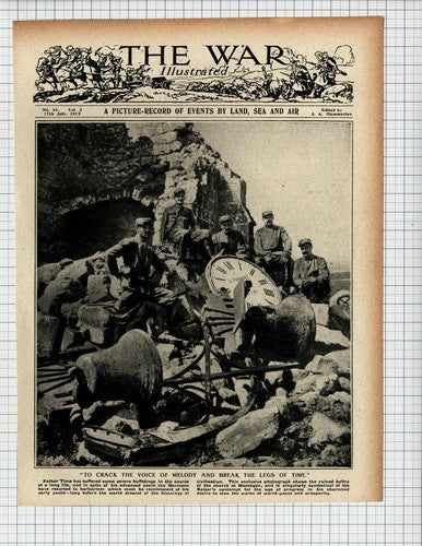 Wassagen Church Ruined Belfry Great War WW1 - 1915 News Clipping / Print