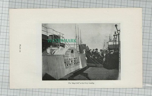 C1462) The HUGH BELL Steam Ferry Middlesbrough - c.1960s Paper Cutting