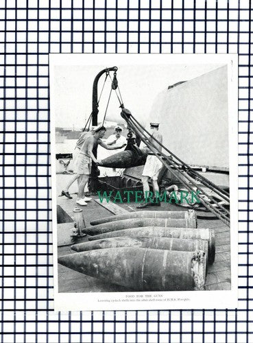 (7514) HMS WARSPITE Ship Royal Navy WW2 - c.1945 Cutting
