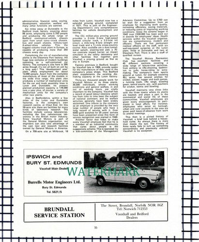 The Story of Vauxhall Cars Fulk le Breant - 1973 Article