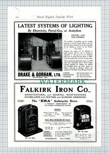 X1910) Kleine Patent Calico Printers Manchester Falkirk Iron Drake & Gorman 1911
