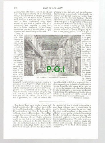 (5416) Glasgow United YMCA / University / Athenaeum Lord Overtoun 1896 Article