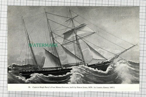 C1844) Captain Hugh Parry FRAU MINNA PETERSEN Ship Simon Jones - c.1975 Clip
