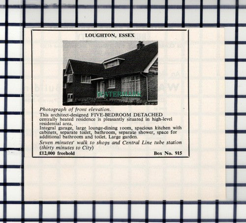 C6600) Loughton Essex House Sale Advert - c.1964 Cutting